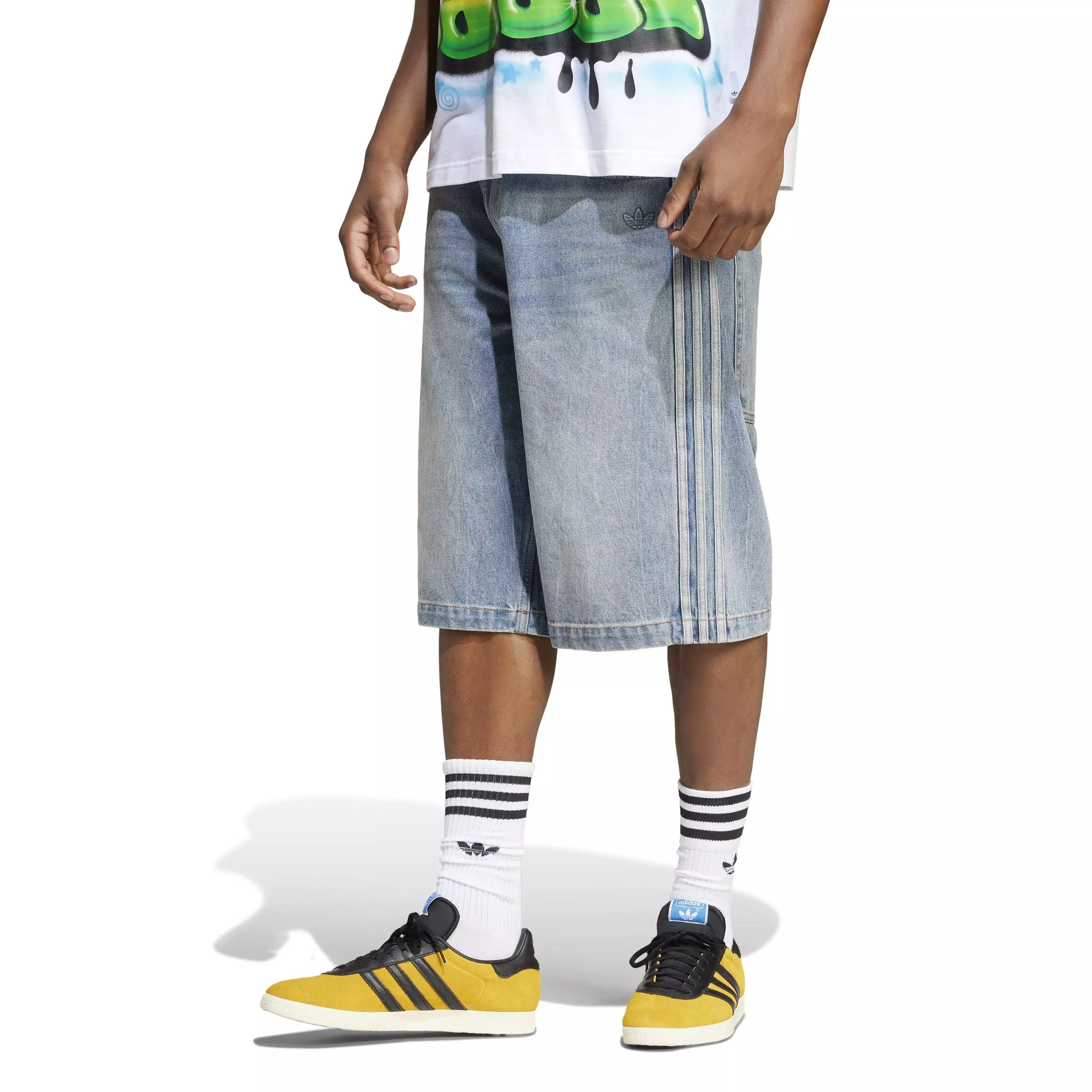 【adidas】Adilenium DENIM adidas Adilenium Season 4 Teamgeist Baggy Shine Denim Pants